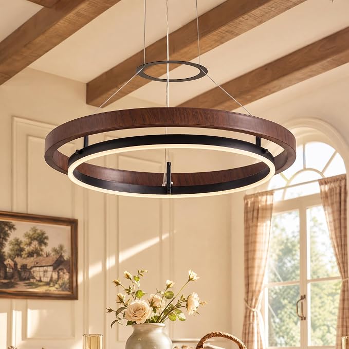 Wood Ring Chandeliers